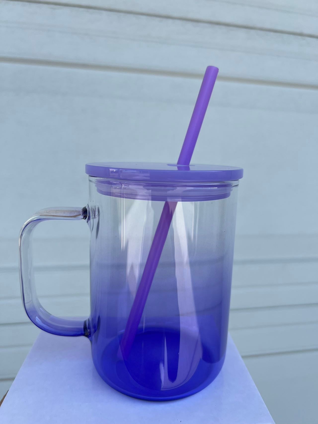 16Oz Gradient Colorful Clear Mug for Sublimation and UV DTF Wrap - 25 pieces