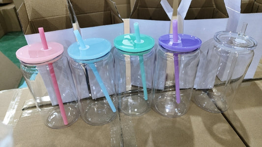 16Oz High Quality PC Plastic Cup with Colorful PP lid and Colorful PP straw